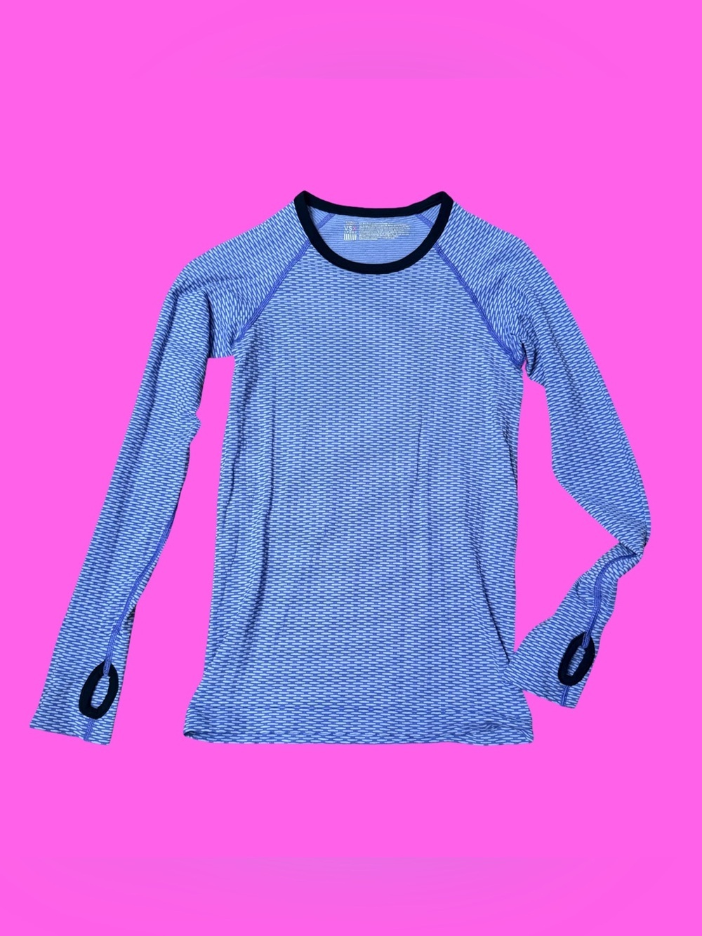 Victoria's Secret VSX Sport Lavender and Black Patterned Athletic Top
